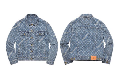 supreme louis vuitton jean jacket price|Louis Vuitton supreme camo jacket.